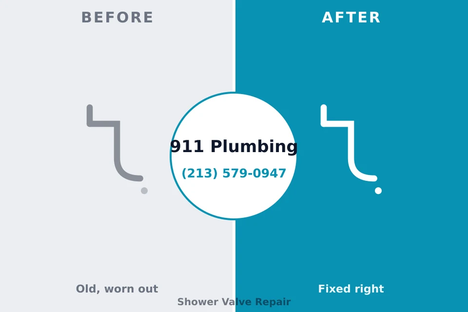 Before and after: plumbing company Langhorne Manor, PA